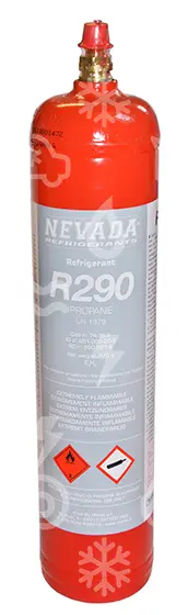 chladivo R290, nevratná láhev - 0.37 kg, závit 1/2 